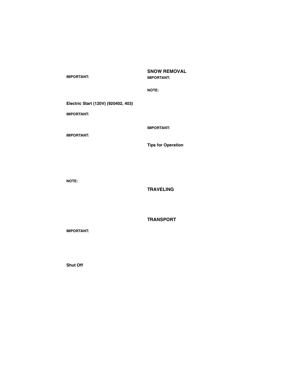 Ariens sno-tek 920401 User Manual | Page 16 / 34