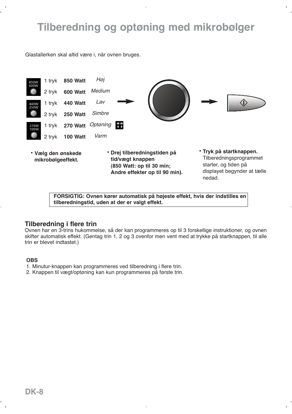 Tilberedning og optøning med mikrobølger, Dk-8 | Panasonic NNSD279SEPG User Manual | Page 136 / 213