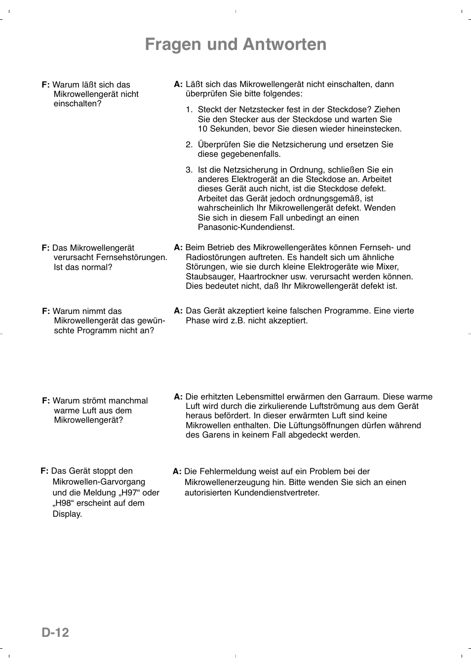 Fragen und antworten, D-12 | Panasonic NNSD279SEPG User Manual | Page 42 / 213