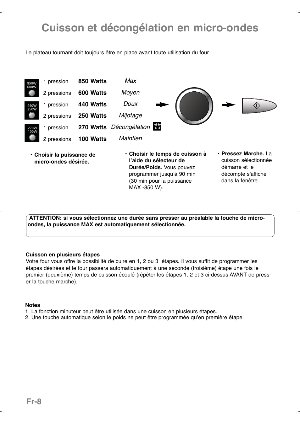 Cuisson et décongélation en micro-ondes, Fr-8 | Panasonic NNSD279SEPG User Manual | Page 52 / 213