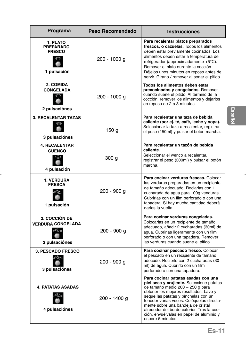 Es-11 | Panasonic NNSD279SEPG User Manual | Page 83 / 213