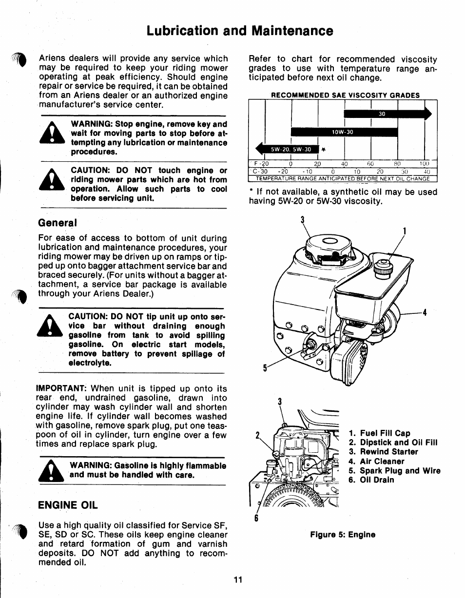 Lubrication and maintenance, Bebae | Ariens 912 User Manual | Page 13 / 23