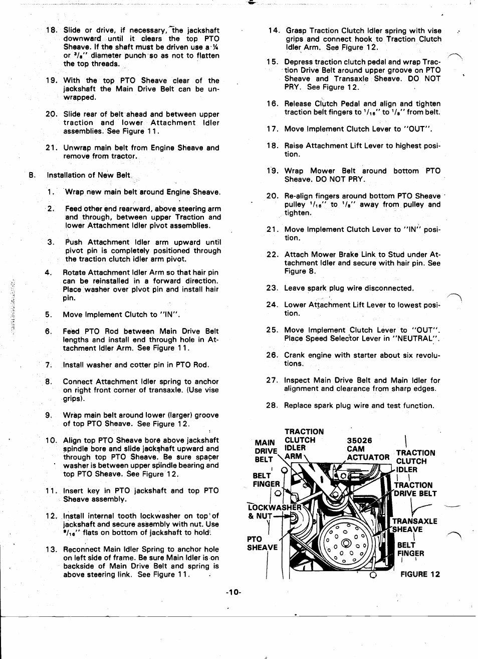 Idler, Traction drive belt | Ariens 935000 User Manual | Page 10 / 40