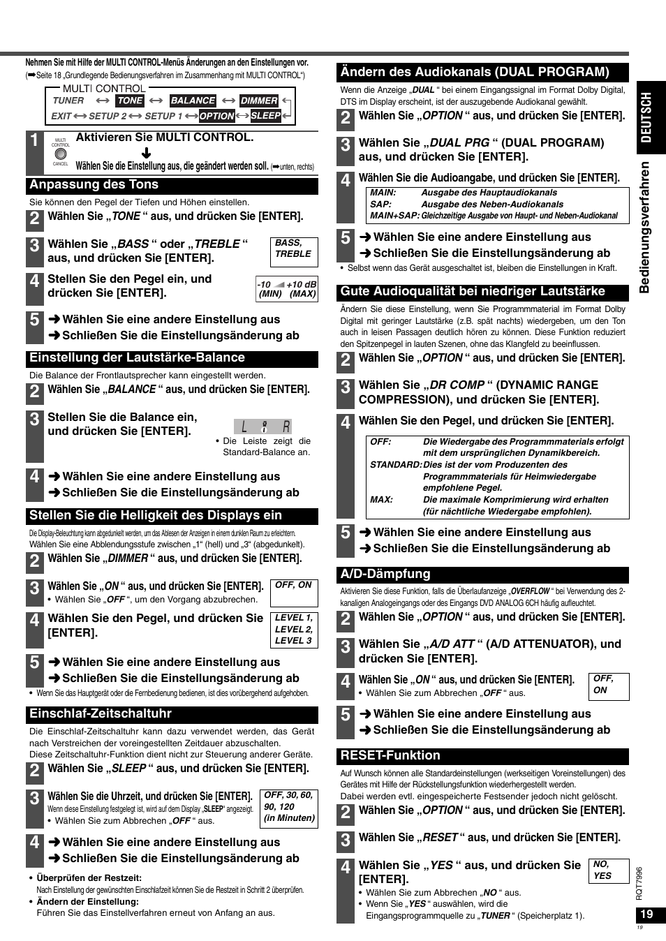 Panasonic SAXR55 User Manual | Page 19 / 168