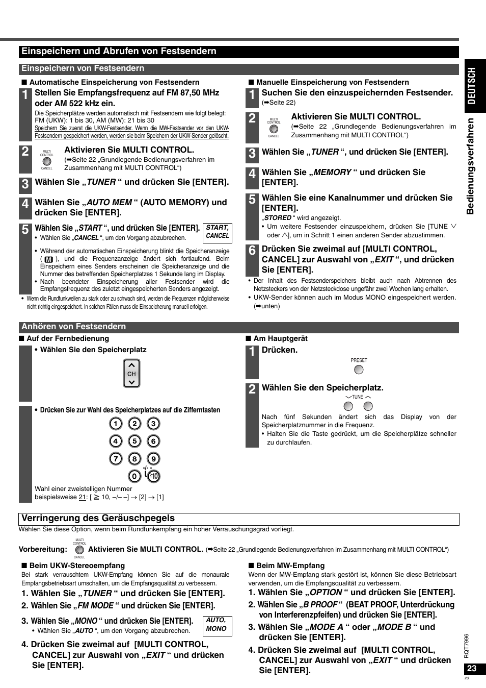 Panasonic SAXR55 User Manual | Page 23 / 168