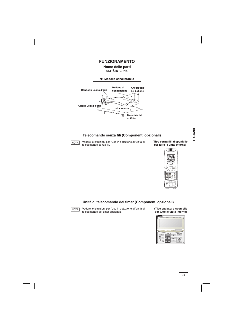 Funzionamento | Panasonic S45PN1E5 User Manual | Page 43 / 104