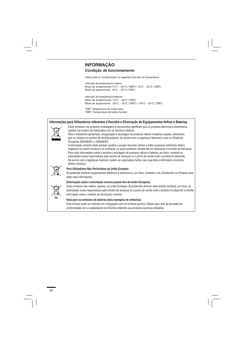 Informação | Panasonic S45PN1E5 User Manual | Page 60 / 104