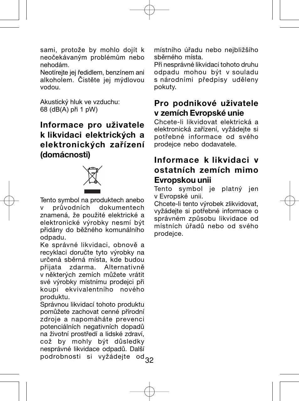 Pro podnikové uživatele v zemích evropské unie | Panasonic ER430 User Manual | Page 32 / 48