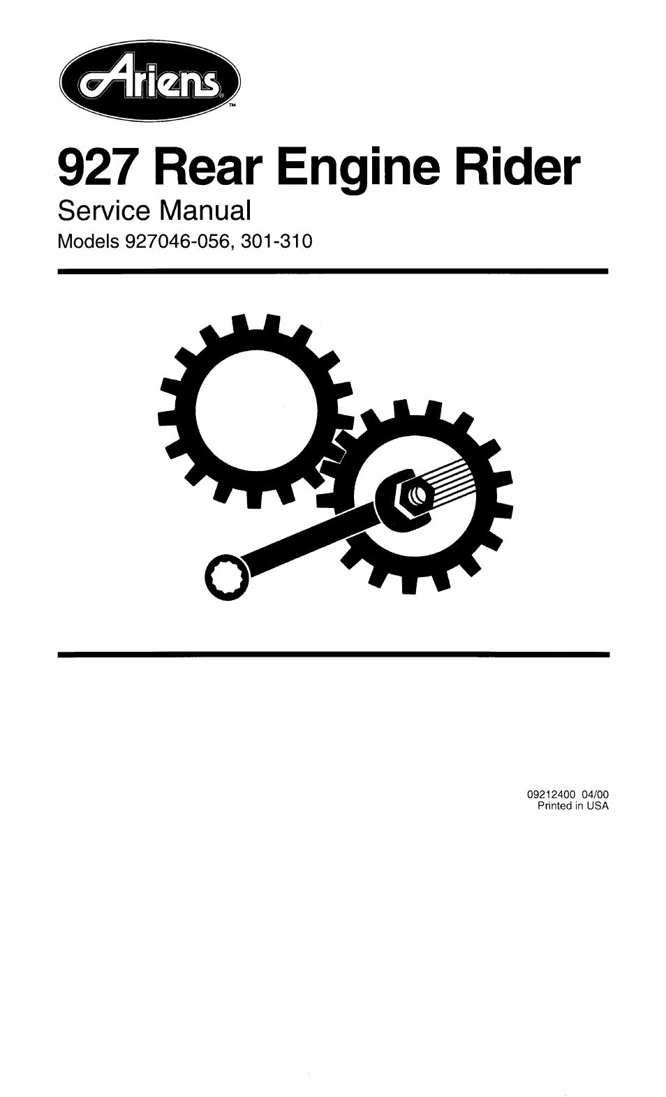Ariens 927046-056 User Manual | 36 pages