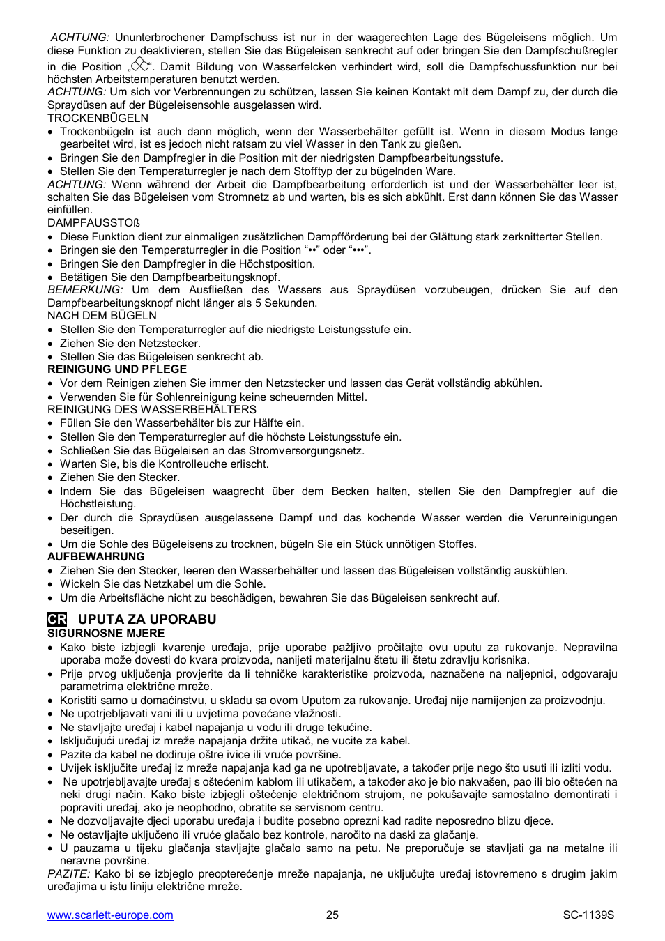 Scarlett SC-1139S User Manual | Page 25 / 27