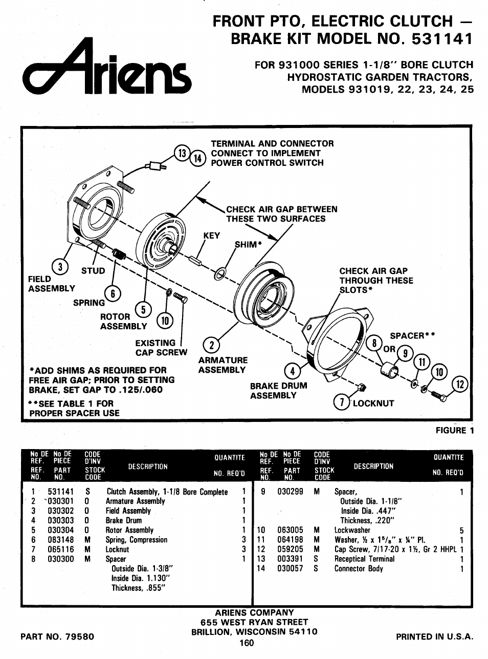 T^rlens | Ariens 931 User Manual | Page 161 / 167