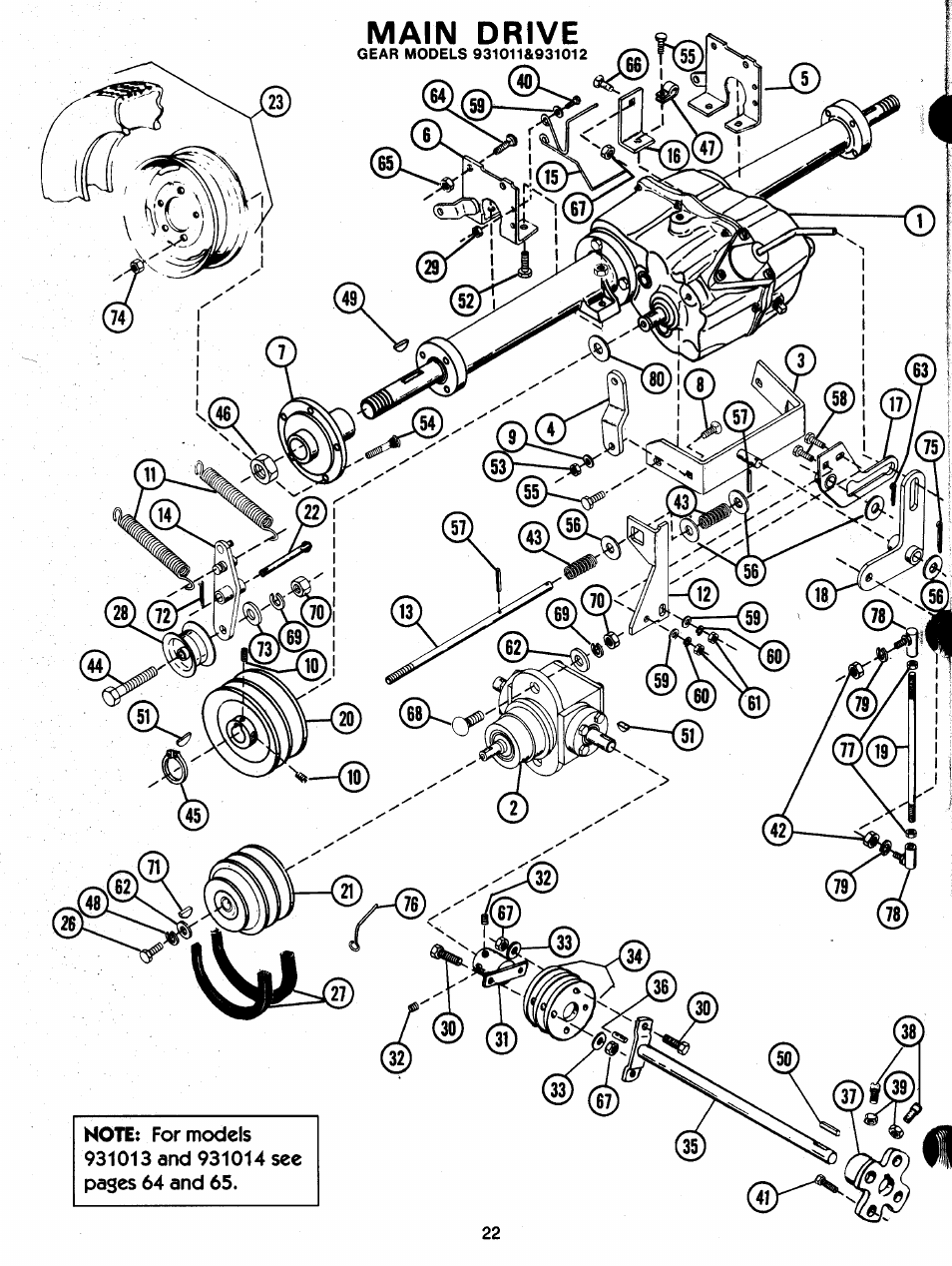 Main drive | Ariens 931 User Manual | Page 23 / 167