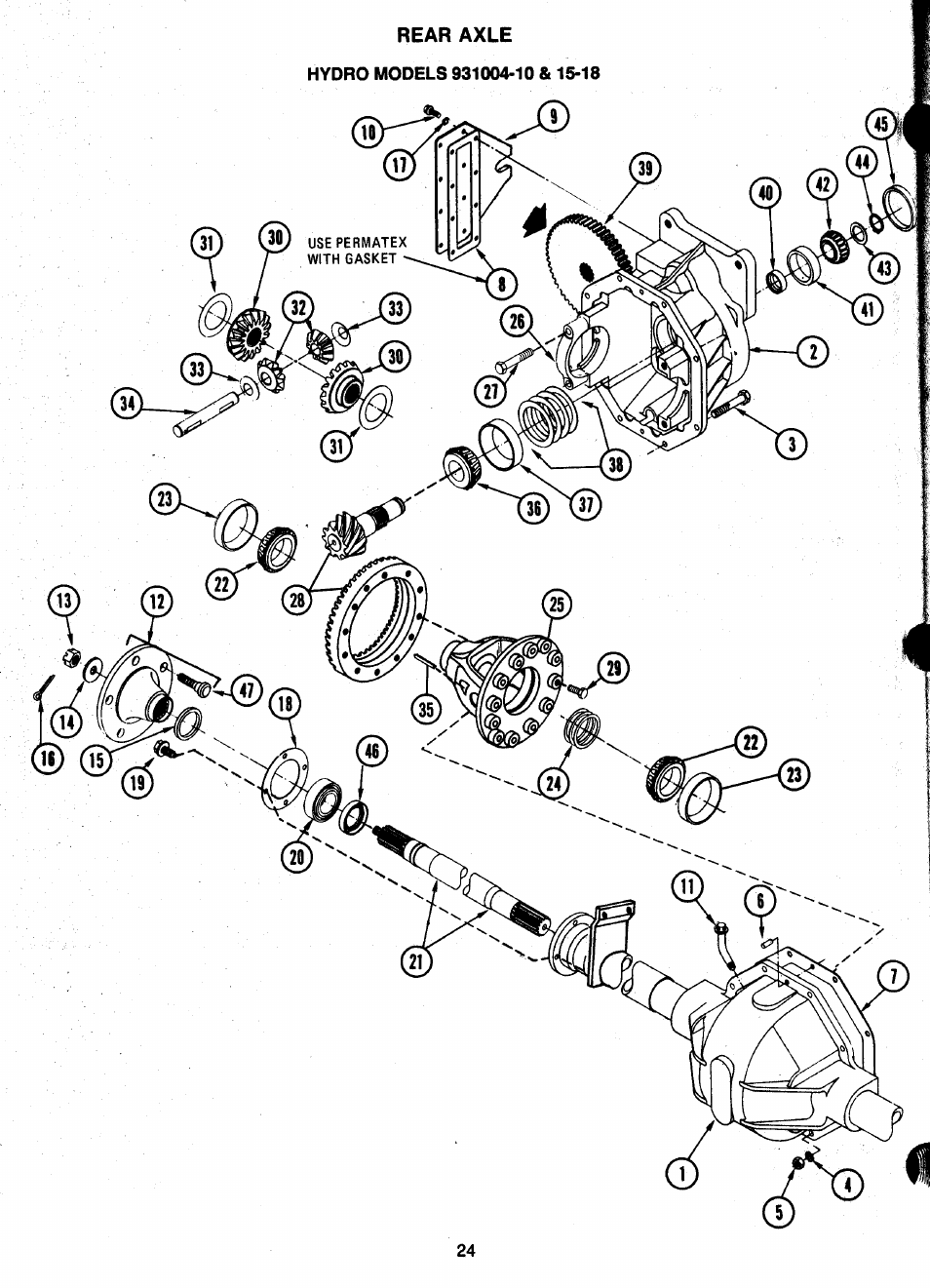 Rear axle | Ariens 931 User Manual | Page 25 / 167