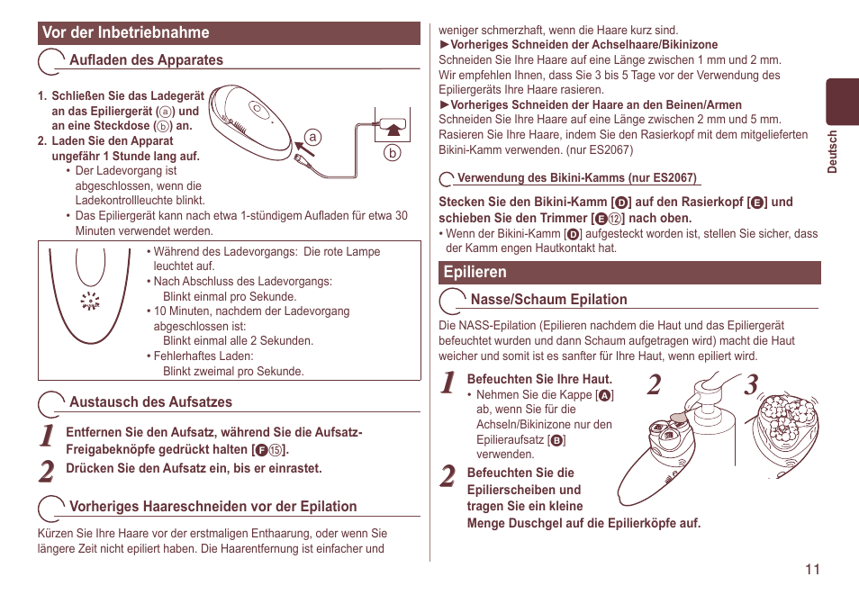 Panasonic ES2064 User Manual | Page 11 / 136