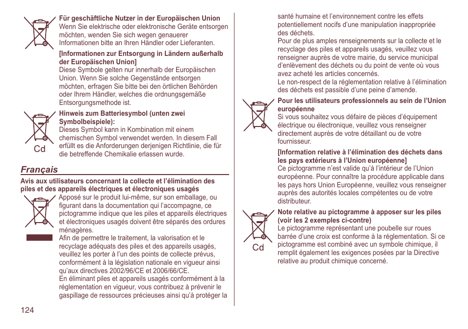 Français | Panasonic ES2064 User Manual | Page 124 / 136