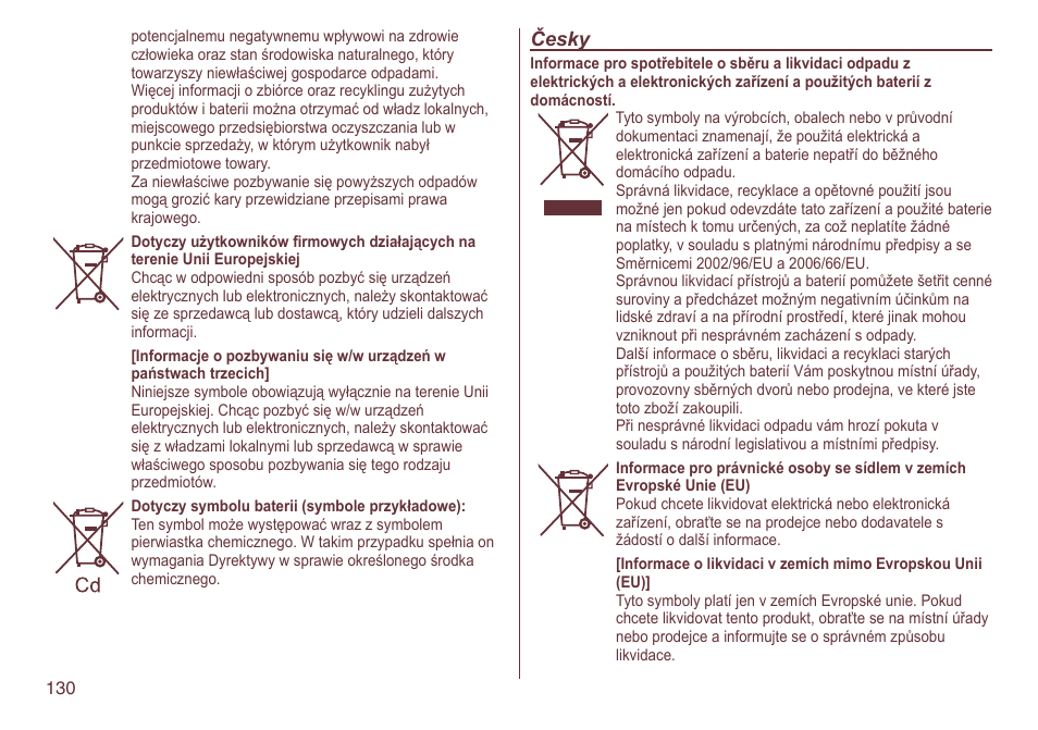 Česky | Panasonic ES2064 User Manual | Page 130 / 136