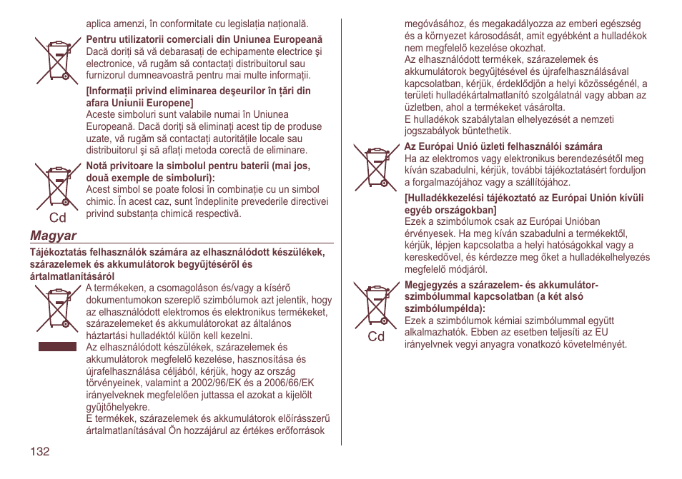Magyar | Panasonic ES2064 User Manual | Page 132 / 136