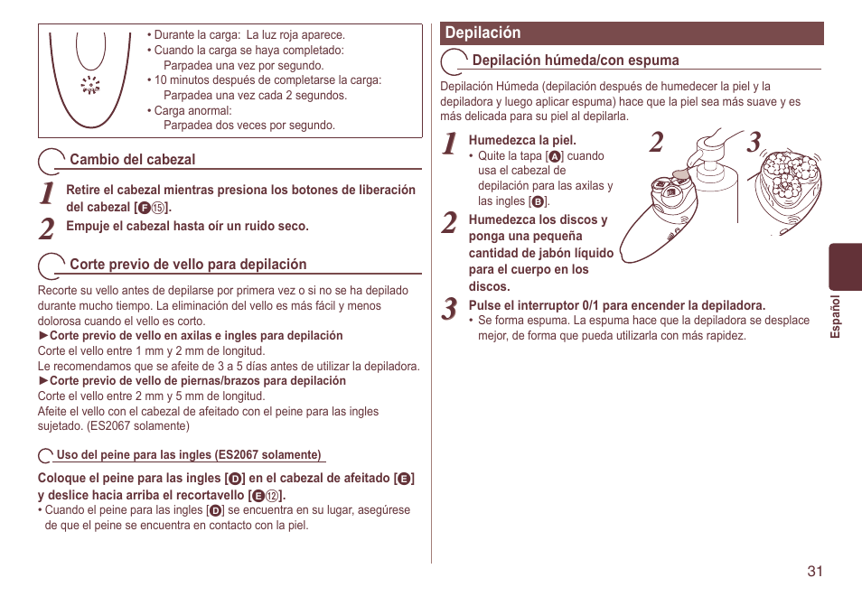 Panasonic ES2064 User Manual | Page 31 / 136