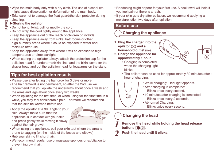 Panasonic ES2064 User Manual | Page 4 / 136