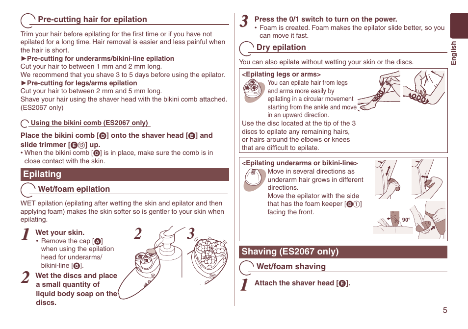 Panasonic ES2064 User Manual | Page 5 / 136