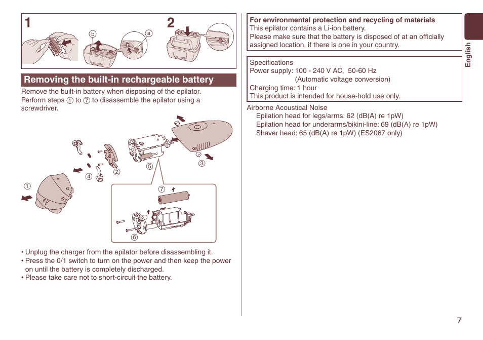 Panasonic ES2064 User Manual | Page 7 / 136