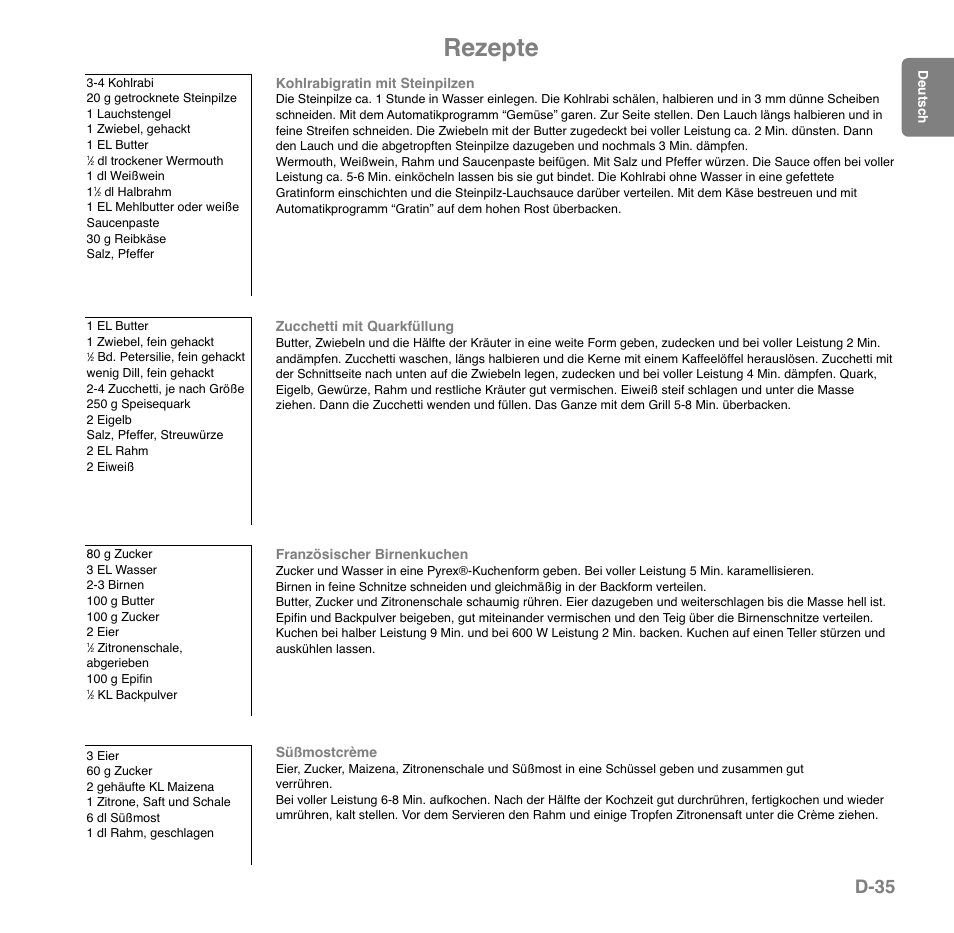 Rezepte, D-35 | Panasonic NNGD559WWPG User Manual | Page 73 / 131