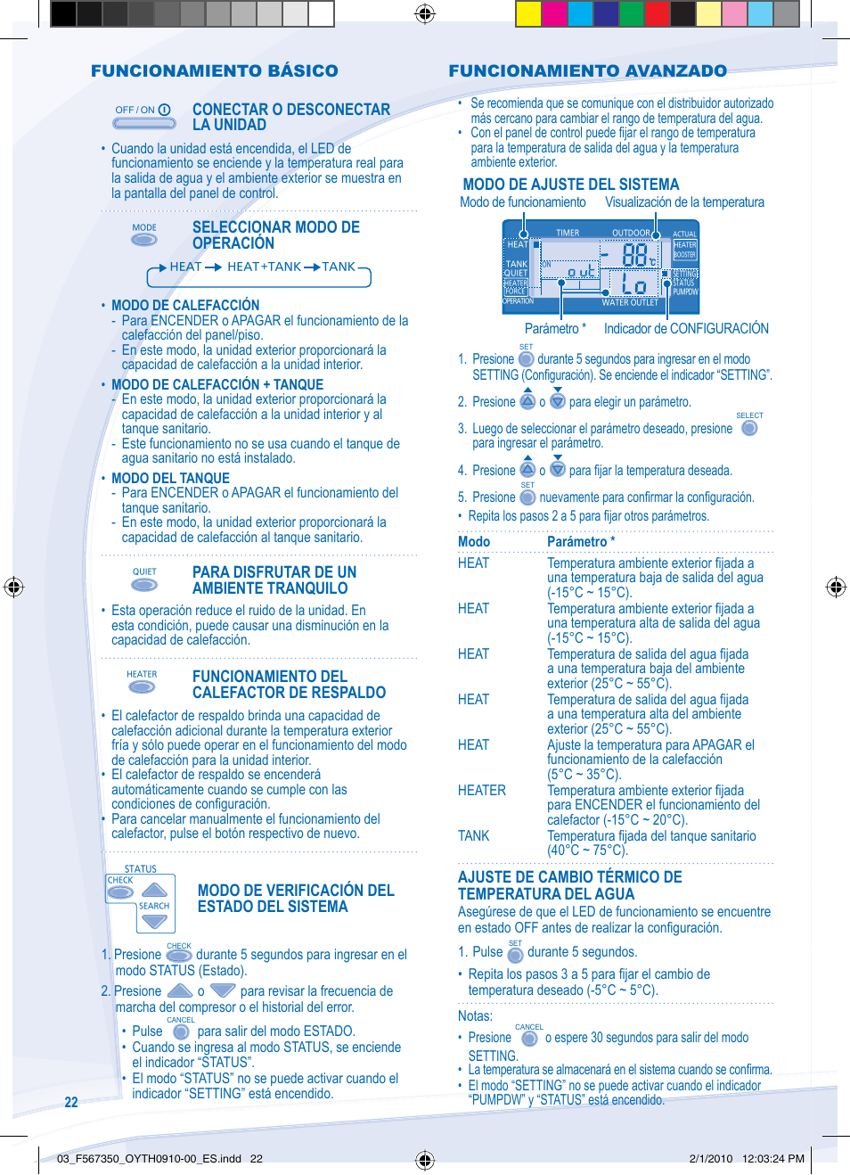 Panasonic WHUD09CE5 User Manual | Page 22 / 76