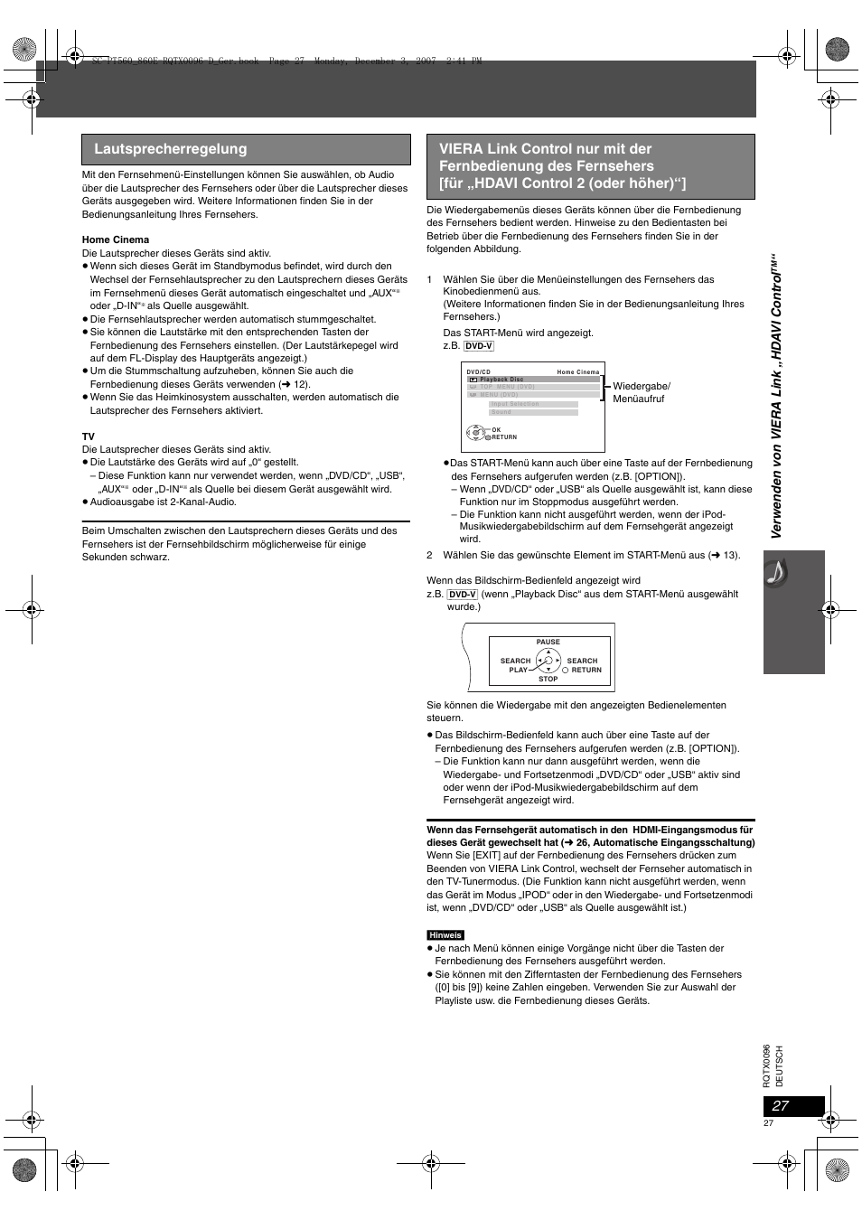 Panasonic SCPT560 User Manual | Page 27 / 116