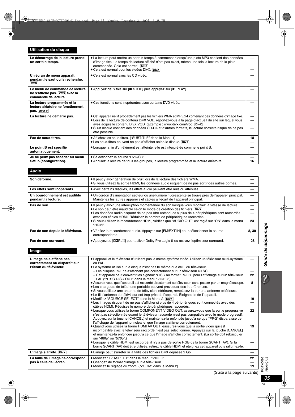 Panasonic SCPT560 User Manual | Page 73 / 116