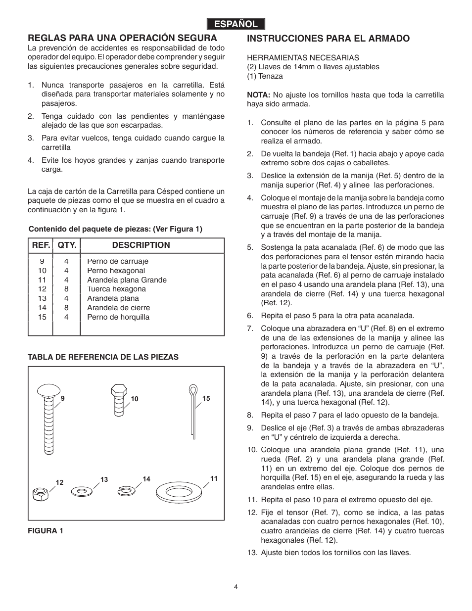 Agri-Fab Poly Lawn Cart 45-02264 User Manual | Page 4 / 8