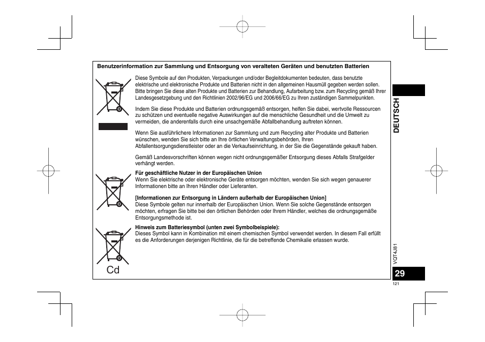 Panasonic RRXS450E User Manual | Page 121 / 234