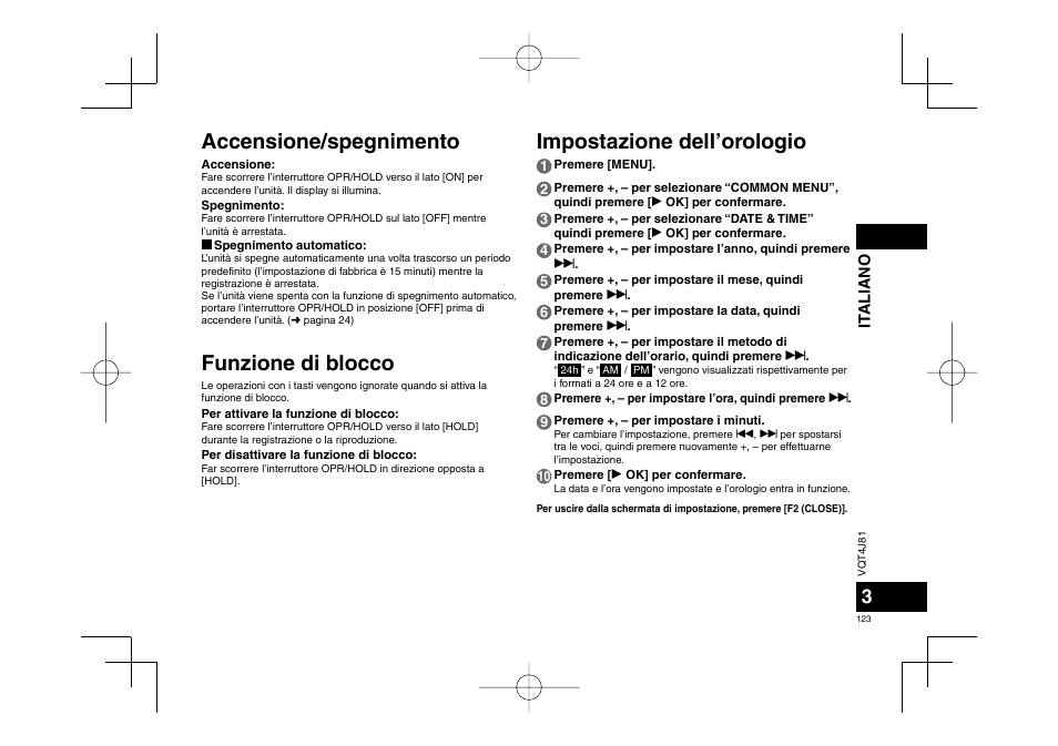 Panasonic RRXS450E User Manual | Page 123 / 234