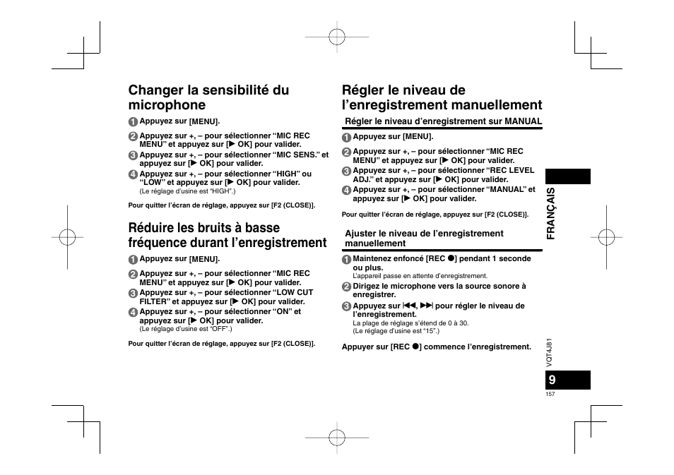 Panasonic RRXS450E User Manual | Page 157 / 234