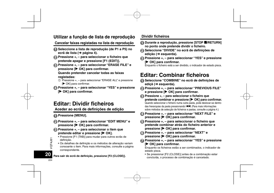 Utilizar a função de lista de reprodução | Panasonic RRXS450E User Manual | Page 224 / 234