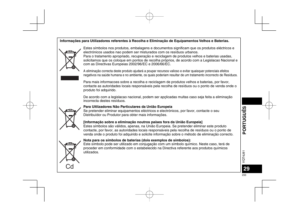 Panasonic RRXS450E User Manual | Page 233 / 234