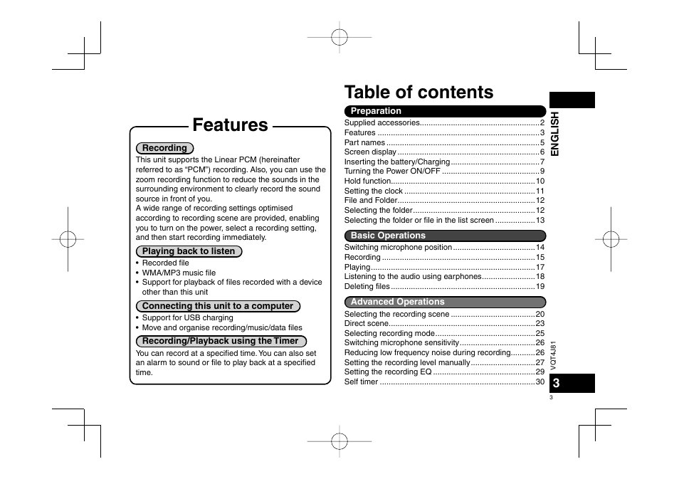 Panasonic RRXS450E User Manual | Page 3 / 234