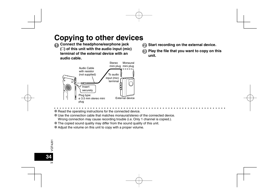 Copying to other devices | Panasonic RRXS450E User Manual | Page 34 / 234