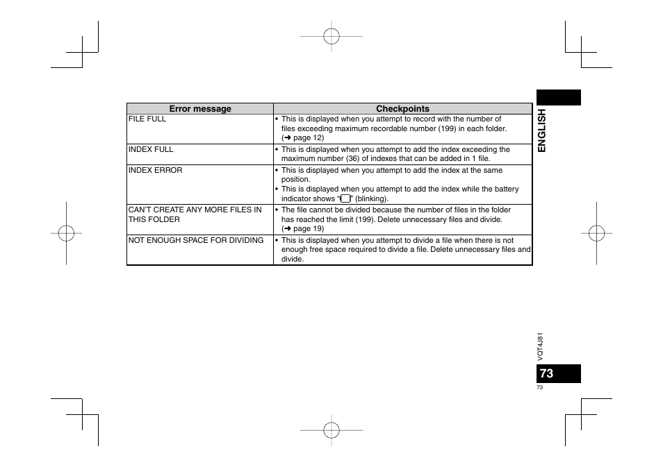 Panasonic RRXS450E User Manual | Page 73 / 234