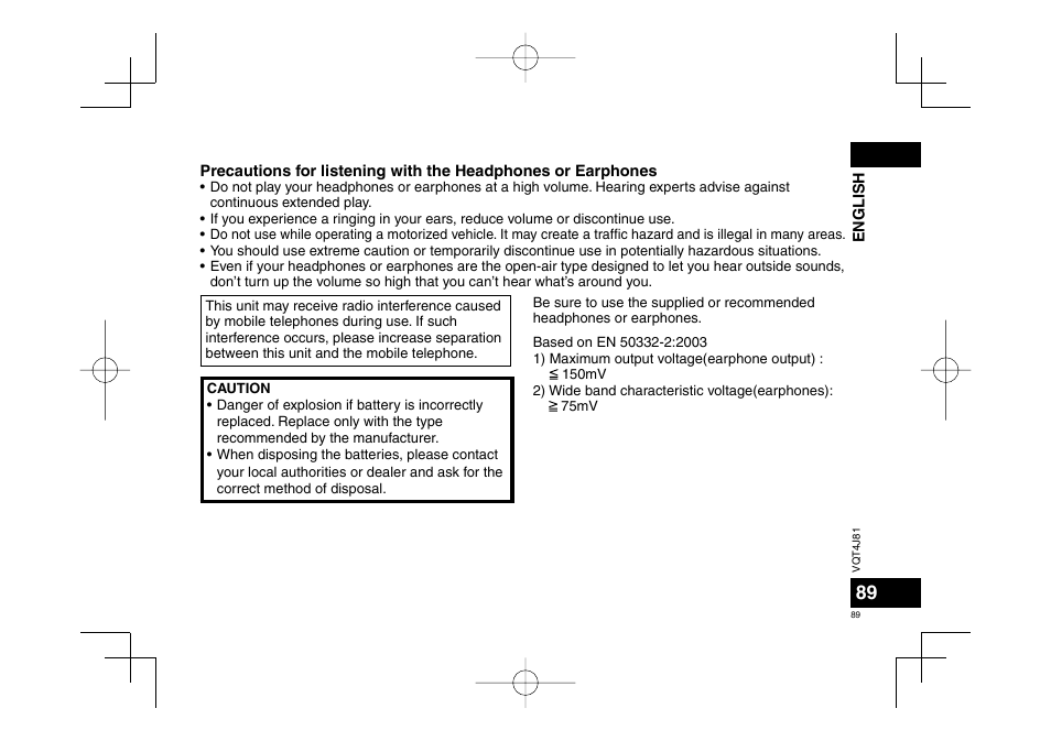 Panasonic RRXS450E User Manual | Page 89 / 234