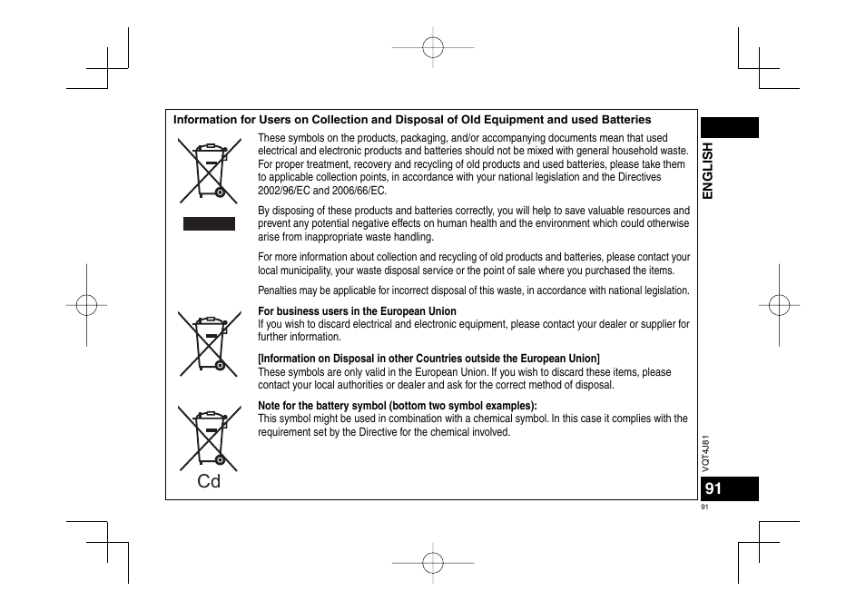 Panasonic RRXS450E User Manual | Page 91 / 234