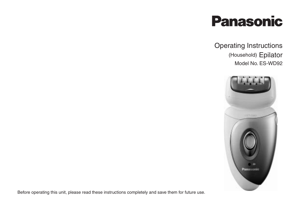 Panasonic ESWD92 User Manual | 190 pages