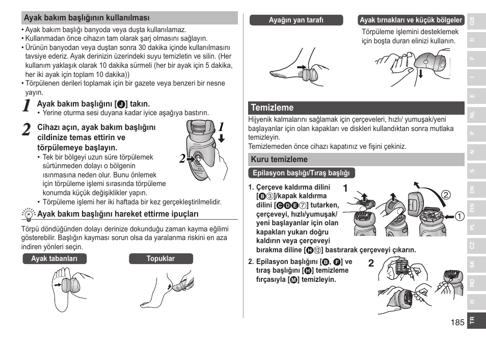 Panasonic ESWD92 User Manual | Page 185 / 190