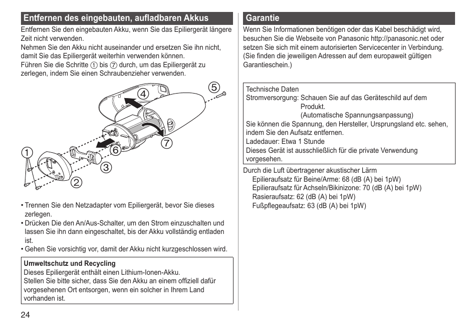 Panasonic ESWD92 User Manual | Page 24 / 190