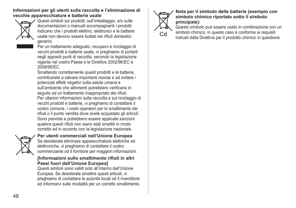 Panasonic ESWD92 User Manual | Page 48 / 190