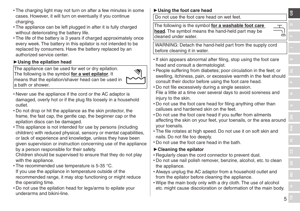 Panasonic ESWD92 User Manual | Page 5 / 190