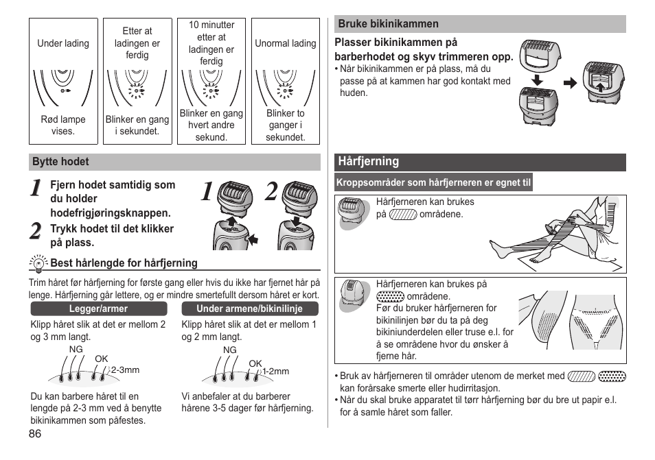 Panasonic ESWD92 User Manual | Page 86 / 190