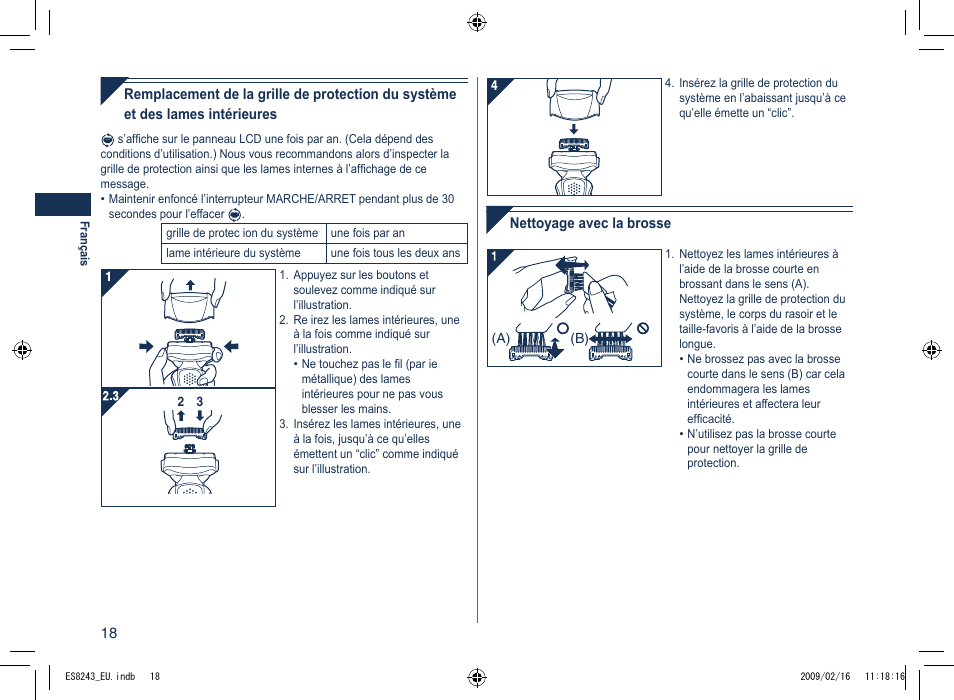 Panasonic ES8243 User Manual | Page 18 / 116