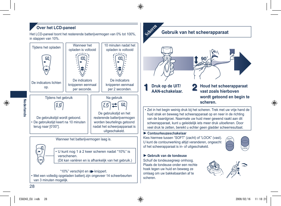 Scher en | Panasonic ES8243 User Manual | Page 28 / 116