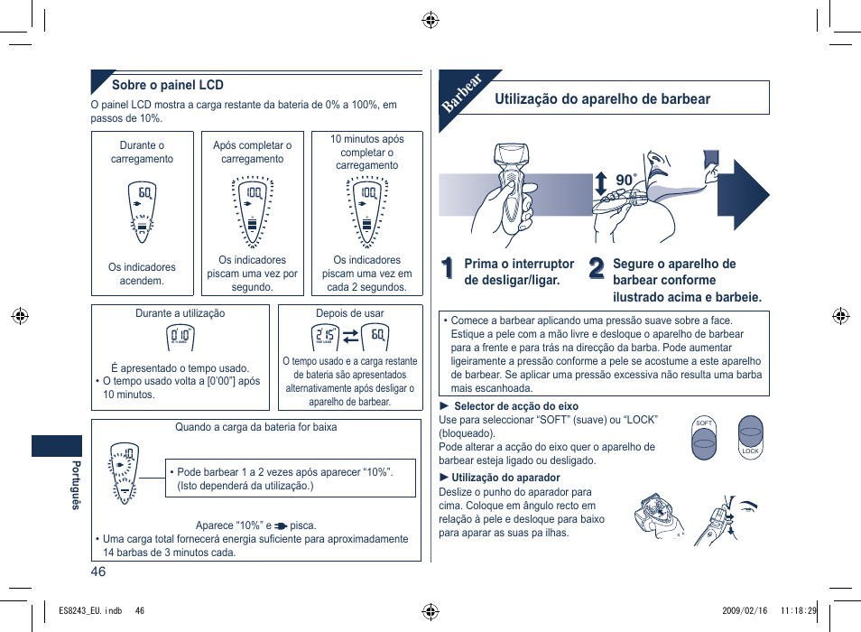 Barbear | Panasonic ES8243 User Manual | Page 46 / 116