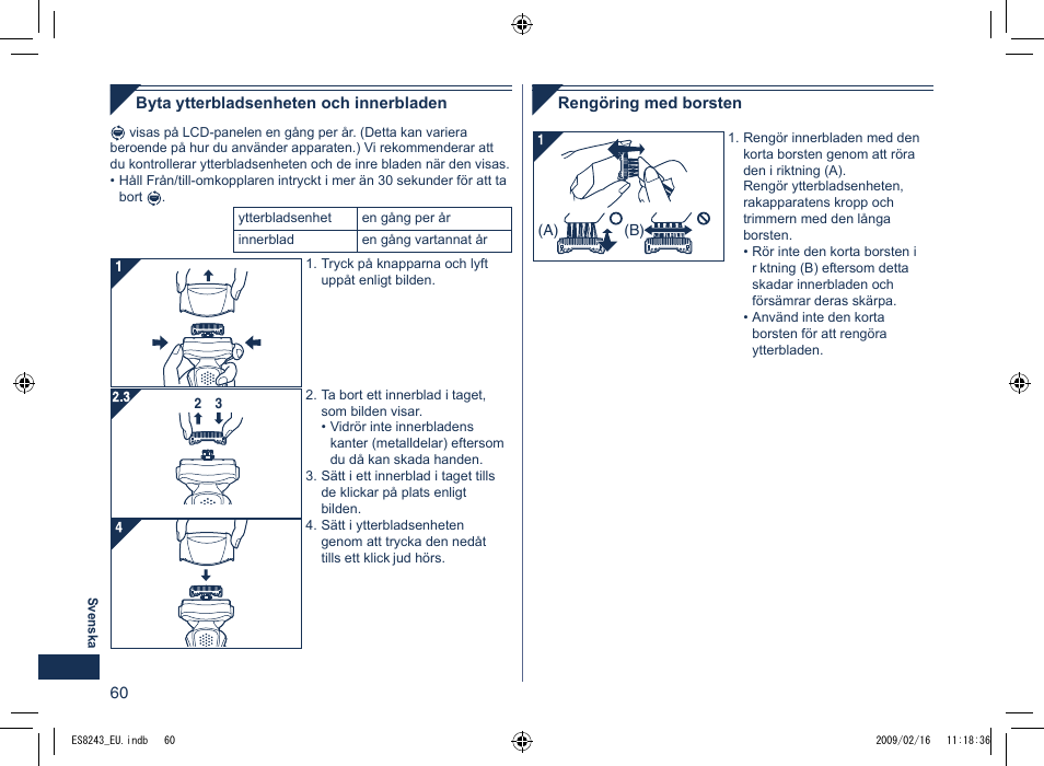 Panasonic ES8243 User Manual | Page 60 / 116